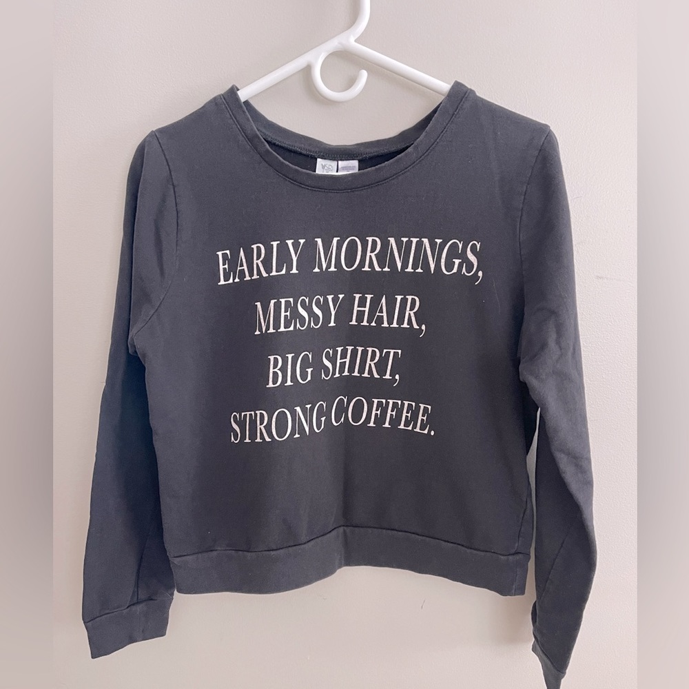 Cropped Thin Crewneck Sweatshirt.